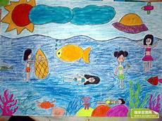 小学生水彩画风景图片